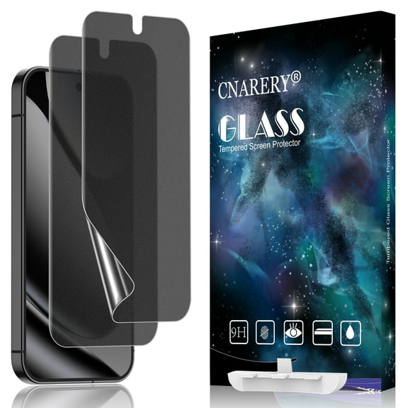 [2 Pack] Cnarery Anti Glare Matte Privacy TPU Screen Protector for Google Pixel 10 Pro XL (Not Glass), Fingerprint Sensor Compatible, Full Adhesive Flexible Film, Easy Installation