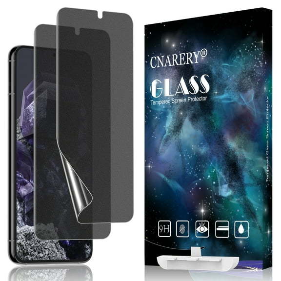 [2 Pack] Cnarery Anti Glare Matte Privacy TPU Screen Protector for Google Pixel 8 (Not Glass), Fingerprint Sensor Compatible, Full Adhesive Flexible Film, Easy Installation