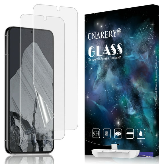 [2 Pack] Cnarery for Google Pixel 8 Pro Matte Screen Protector, Fingerprint Sensor Compatible, Anti-Glare Full Adhesive Flexible Film (Not Glass)
