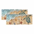2 Pack Coastal Sea turtle Valance for Window Beach Starfish Shell Conch ...