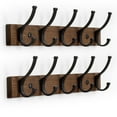 thumbnail image 1 of 2 Pack Coat Rack Wall Mount, Wood Wall Hooks for Hanging, Wooden Coat Hooks Wall Mount, Entryway Hat Rack Wall Hanger Hooks for Hanging Coat Bag and Towel, 1 of 9