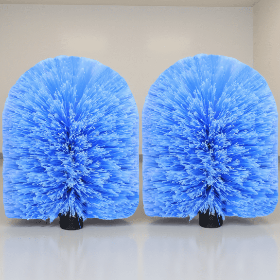 2 Pack Cobweb Duster Heads, Twist-, 6.5 x 8.5 Inch Round, Fits 3/4 Inch Threaded Poles, Indoor Outdoor Cleaning
