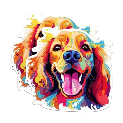 (2 Pack) Cocker Spaniel Dog Breed Magnets - 5 Inches On Longest Side - Choose from Over 100 Dog Breeds - for Cars, Refrigerators, Toolboxes - Made in USA - MAG1834