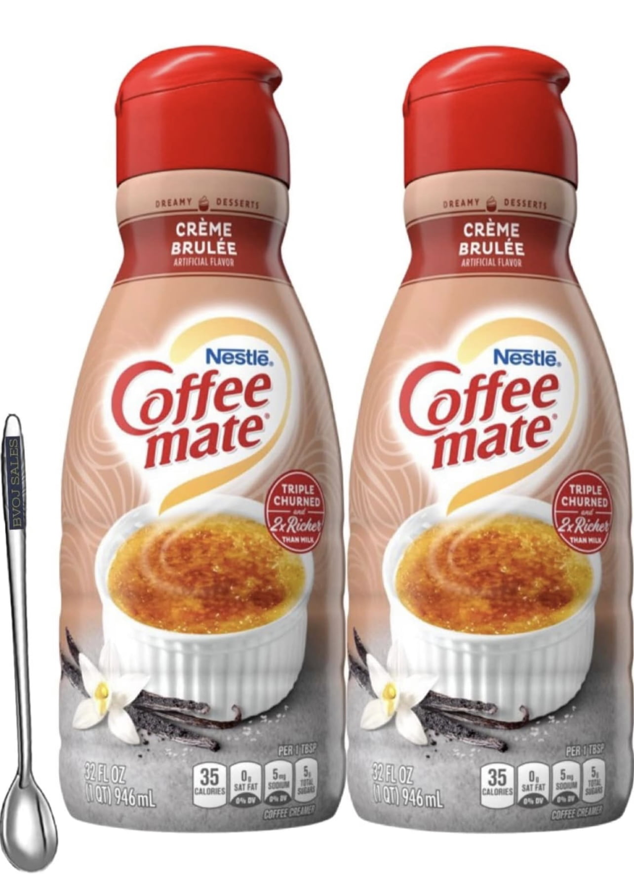 2 Pack Coffee Mate Creme Brulee Liquid Coffee Creamer 32 oz 2pk