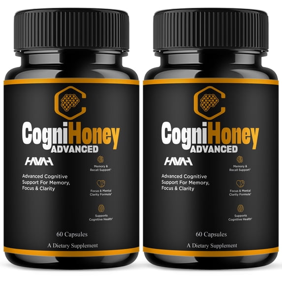 (2 Pack) CogniHoney Advanced, Cogni Honey Cognitive Support (120 Capsules)