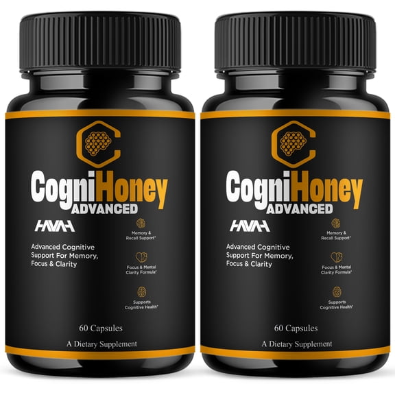 (2 Pack) CogniHoney Advanced, Cogni Honey Cognitive Support (120 Capsules)
