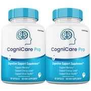 2 Pack Cognicare Pro Nootropic Capsules, Cognitive Performance, Cognicare Pro Pills, Brain Focus Memory, 60 Capsules per bottle, 2 Month Supply