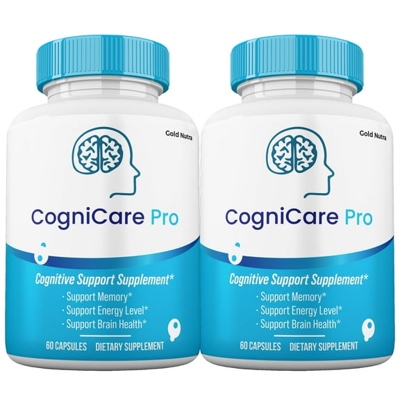 (2 Pack) Cognicare Pro Nootropic Capsules, Cognitive Performance, Cognicare Pro Pills, Brain Focus Memory, 60 Capsules per bottle, 2 Month Supply