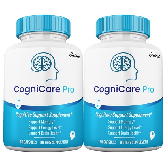 (2 Pack) Cognicare Pro Nootropic Capsules, Cognitive Support Brain Performance Focus Memory, Cogni care Pro Pills, 60 Capsules