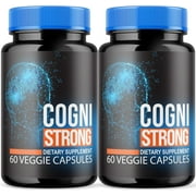 2 Pack Cognistrong - Brain Boost Supplement - Dietary Supplement for Focus, Memory, Clarity, Cognitive - Advanced Nootropic Support Formula for Maximum Strength - 120 Capsules