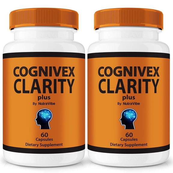 (2 Pack) Cognivex Clarity Plus Pills  Daily Formula with a Natural Blend to Help Maintain Focus, Memory & Concentration | Clean, Gentle, Easy-to-Swallow Capsules (120 Capsules)