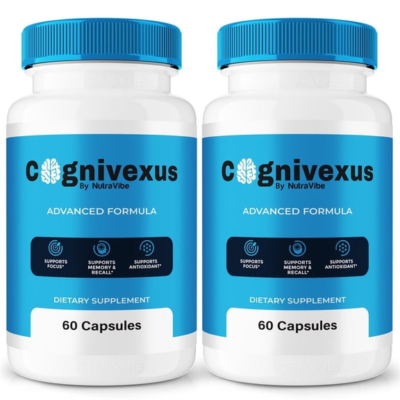 (2 Pack) Cognivexus Pills  Daily Formula with a Natural Blend to Help Maintain Focus, Memory & Concentration | Clean, Gentle, Easy-to-Swallow Capsules for Everyday Sharpness (120 Capsules)