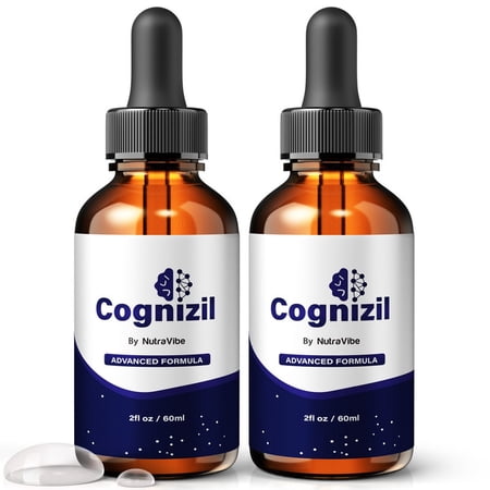 (2 Pack) Cognizil Drops – Cognizil Brain Formula for Memory, Focus, and Cognitive Support, Liquid for Mental Clarity, Easy 1-Drop Formula (60 Servings)