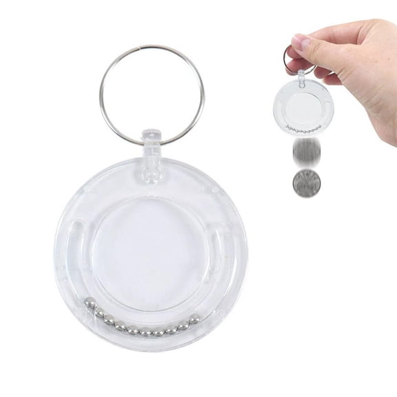 2-Pack Coin Escape Puzzle Keyring Trick Toy Stress Relief for Beginner Magicians Brain Training Portable Keychain Magic Escape Box Party Favors 2Pack