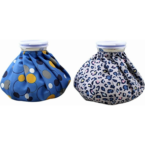 2 Pack Cold & Hot Therapy Pain Relief Ice Water Bag - 9" BPA Free, Leakproof, Stylish Design, 44oz Capacity, Hot & Cold Compress for Headache, Pain Relief by Dependable Industries