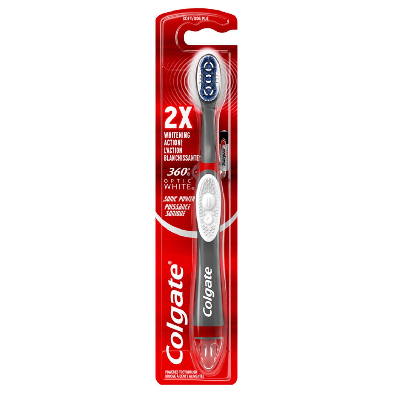 2 Pack - Colgate Ptb 360 Optic Sonic Soft - Each 1 each Package May ...