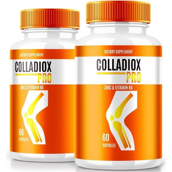 (2 Pack) Colladiox Pro Capsules - Official Formula For Healthy Bones & Joints, All Natural Supplement To Support Flexibility and Mobility, Premium Pills, Official ColladioxPro Reviews (120 Capsules)