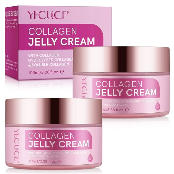 2-Pack Collagen Jelly Cream,Elasticity & Hydration, Reduce Fine Lines & Dullness, for All Skin Types,Gifts for Close Female