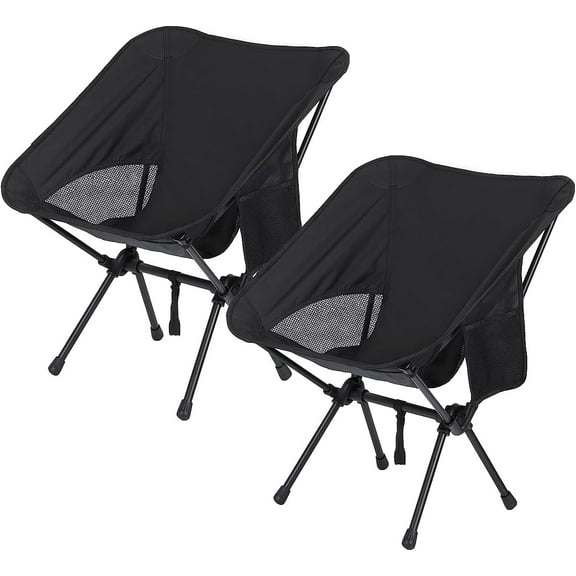 2 Pack Collapsible Camping Chair with Carrying Bag for Camping Hiking Backpacking