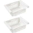 thumbnail image 1 of 2 Pack Collapsible Fridge Storage Box With Multi-Function Drawer Organizer For Refrigerator Kitchen Pantry Shelf (Color : White), 1 of 5