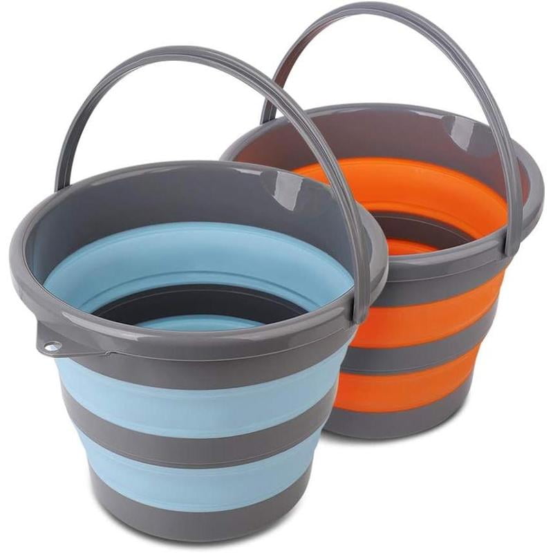10L Collapsible Silicone Bucket - Foldable Water Pail For Camping, Hiking, Fishing, And Outdoor Use