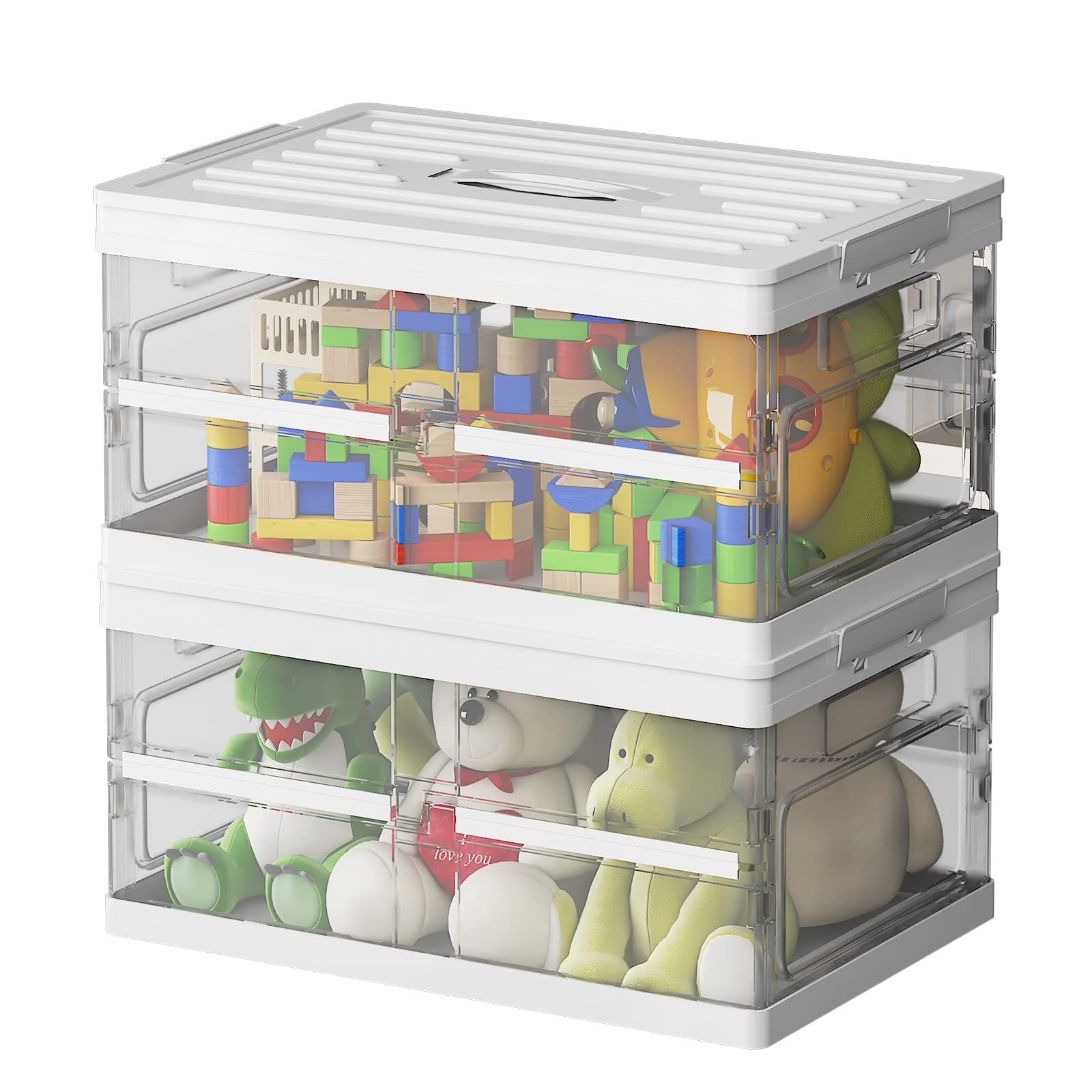 https://i5.walmartimages.com/seo/2-Pack-Collapsible-Storage-Bins-with-Lids-Clear-Plastic-Foldable-Storage-Box-Stackable-Storage-Containers-for-Organizing-White_767ae913-da77-4cc5-86fd-42601d151940.7db99ddccb850fb6134d07182439e63d.jpeg
