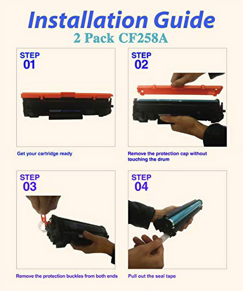 2-Pack ColorPrint Compatible Toner Cartridge Replacement for 58A 258A ...