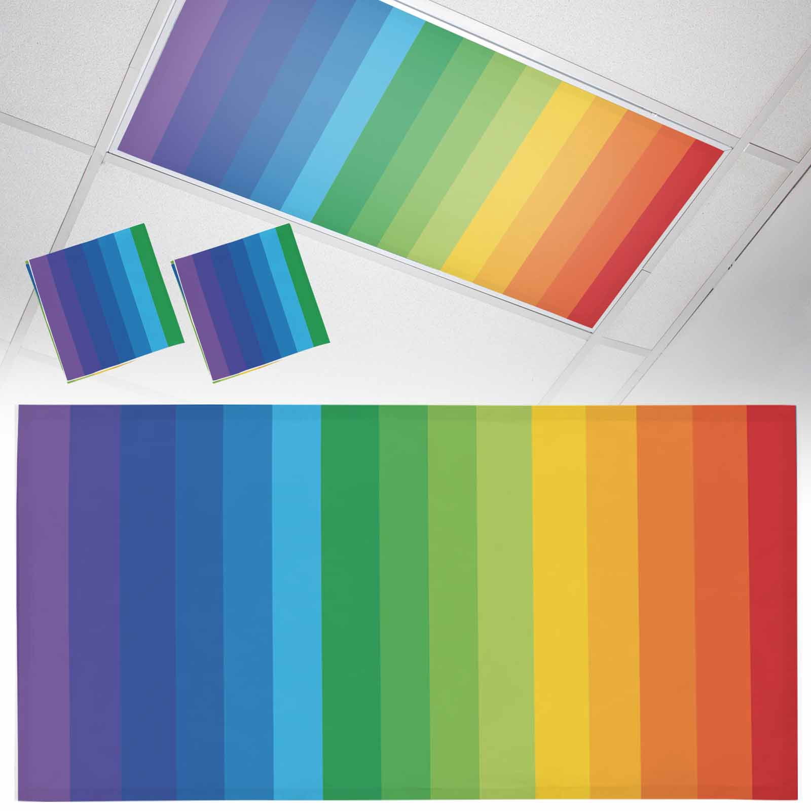 Walmart Color Gradient 2 Pack Colors Gradient Fluorescent Light Covers for Ceiling Lights ...