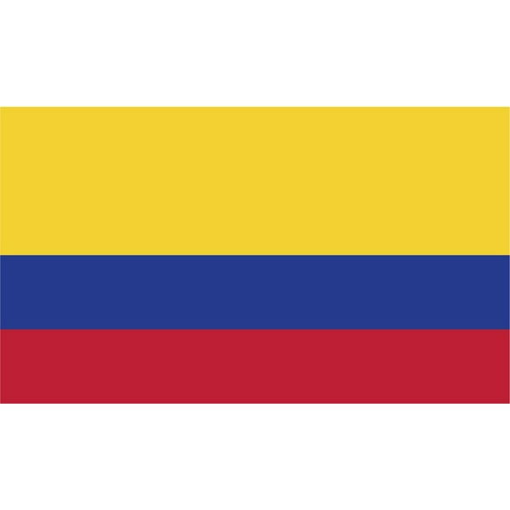2-Pack Columbia Flag Decal Sticker | 5-Inches By 3-Inches | Laminated Vinyl Decal | PDS407