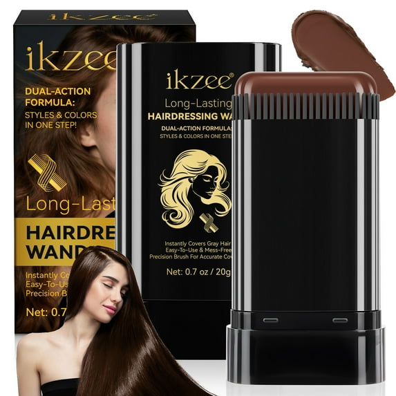 2 Pack Comb Hair Dye, Temporary Hair Gray Coverage, Gentle & Safe Formula, 0.7 oz - Light Brown
