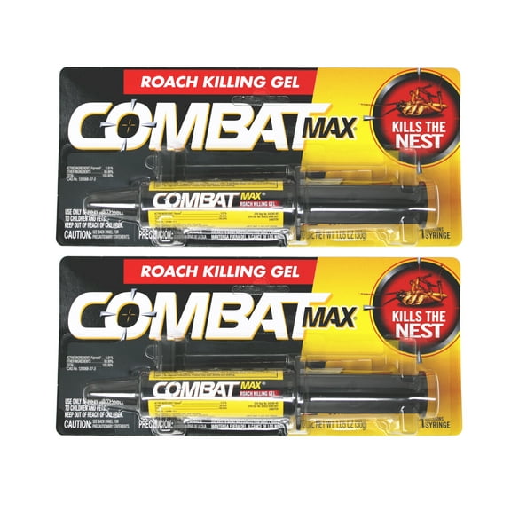 2 Pack - Combat Max Roach Killing Syringe Gel 1.05 oz good