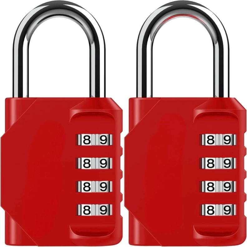 2 Pack Combination Lock 4 Digit Padlock for School Gym, Sports Locker ...
