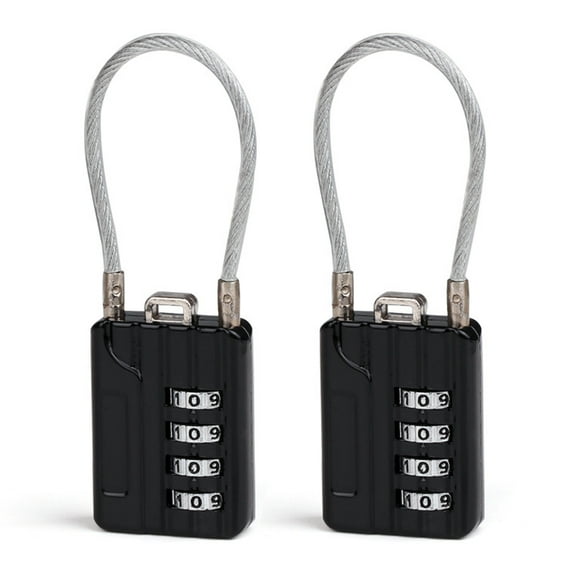2 Pack Combination Locker Lock for Suitcases, Gym Lockers & More - Easy Set, Resettable Code