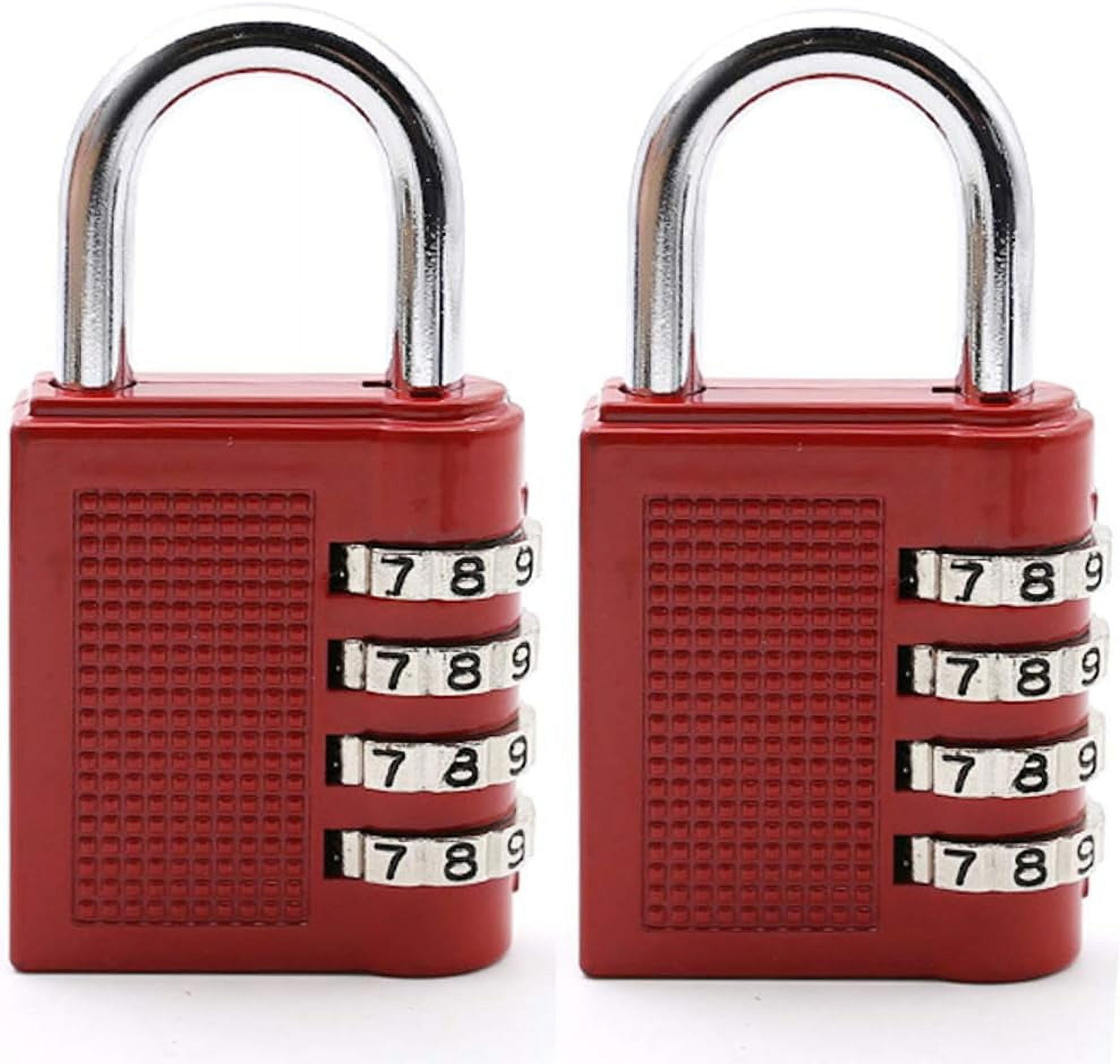 2 Pack Combination Locks Upgraded 4 Digit Outdoor Weatherproof