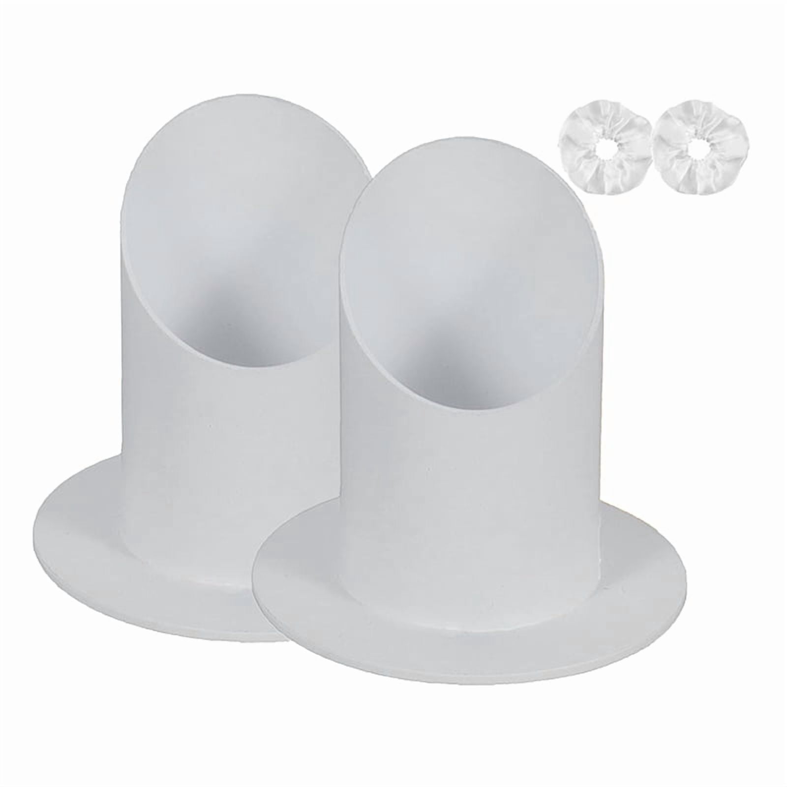 2-Pack Communion Candle Holders with Drip Protection, Elegant White ...