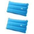 thumbnail image 1 of 2-Pack Compact Air Pillows for Travel & Camping - Inflatable Neck Pillows with Flocked Fabric & Carry Pouch Sky Blue, 1 of 7