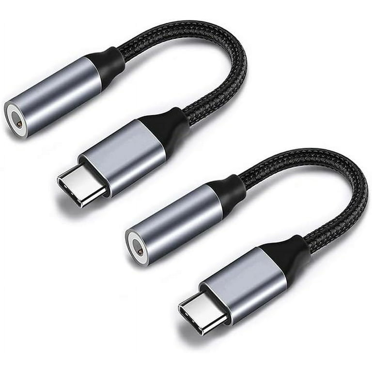 2 Pack Compatible with Google USB C to 3.5mm Audio Pixel Headphone Adapter Compatible with Google Pixel 7 Pro 6 6a 5 4 3XL USB C to 3.5 Audio