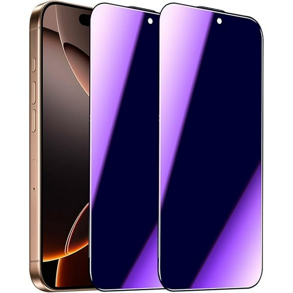 2 Pack Compatible with iPhone Privacy Screen Protector, Anti-Spy Anti-Blue Light Eye Protection Tempered Glass Film, Scratch Resistant, Full Coverage, Case Friendly (for iPhone 16 Pro Max)
