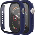 thumbnail image 1 of [2 Pack] Compatible with Apple Watch 42mm Case, Full Coverage Bumper Protective Case with Screen Protector for Men Women iWatch Series 3/2/1, Blue, 1 of 1