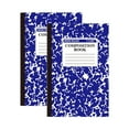 thumbnail image 1 of 2 Pack Composition Notebook, Wide Ruled Composition Book, Marble Composition Notebooks, 30 Sheets (60 Pages), 8.3" x 5.5", Classroom Must Haves, Dark Blue, 1 of 8