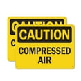 thumbnail image 1 of (2 Pack) Compressed Air OSHA Caution Sign 18 Inch X 12 Inch Indoor / Outdoor Rust-Free Aluminum Metal Signs for Workplace, Workshop, and Construction Site, Made in the USA, 1 of 8