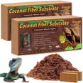 thumbnail image 1 of 2 Pack Compressed Coconut Fiber Substrate - 100% Organic Coconut Fiber Brick Bedding for Reptiles, Natural Coco Husk Substrate Terrarium Bedding for Snake, Hermit Crabs, Frogs, Tortoise, Gecko, 1 of 7