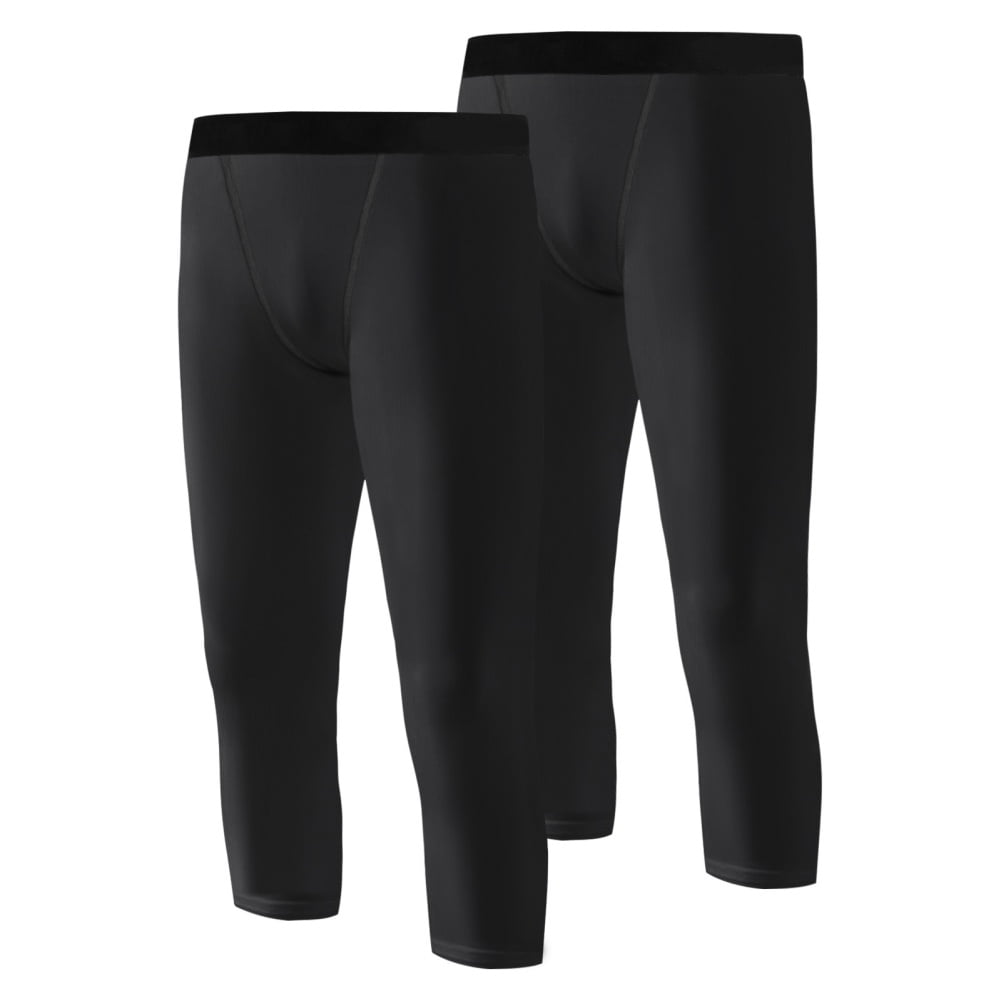 DEVOPS 3 Pack Boys UPF 50+ Compression Tights Sport Leggings Baselayer Pants  (Large, Black/Charcoal/White) 