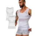 thumbnail image 1 of 2 Pack Compression Shirt for Men Slimming Undershirt Body Shaper Tank top for gynomastica Sleeveless Tummy Control Shapewear Vest Men, 1 of 6