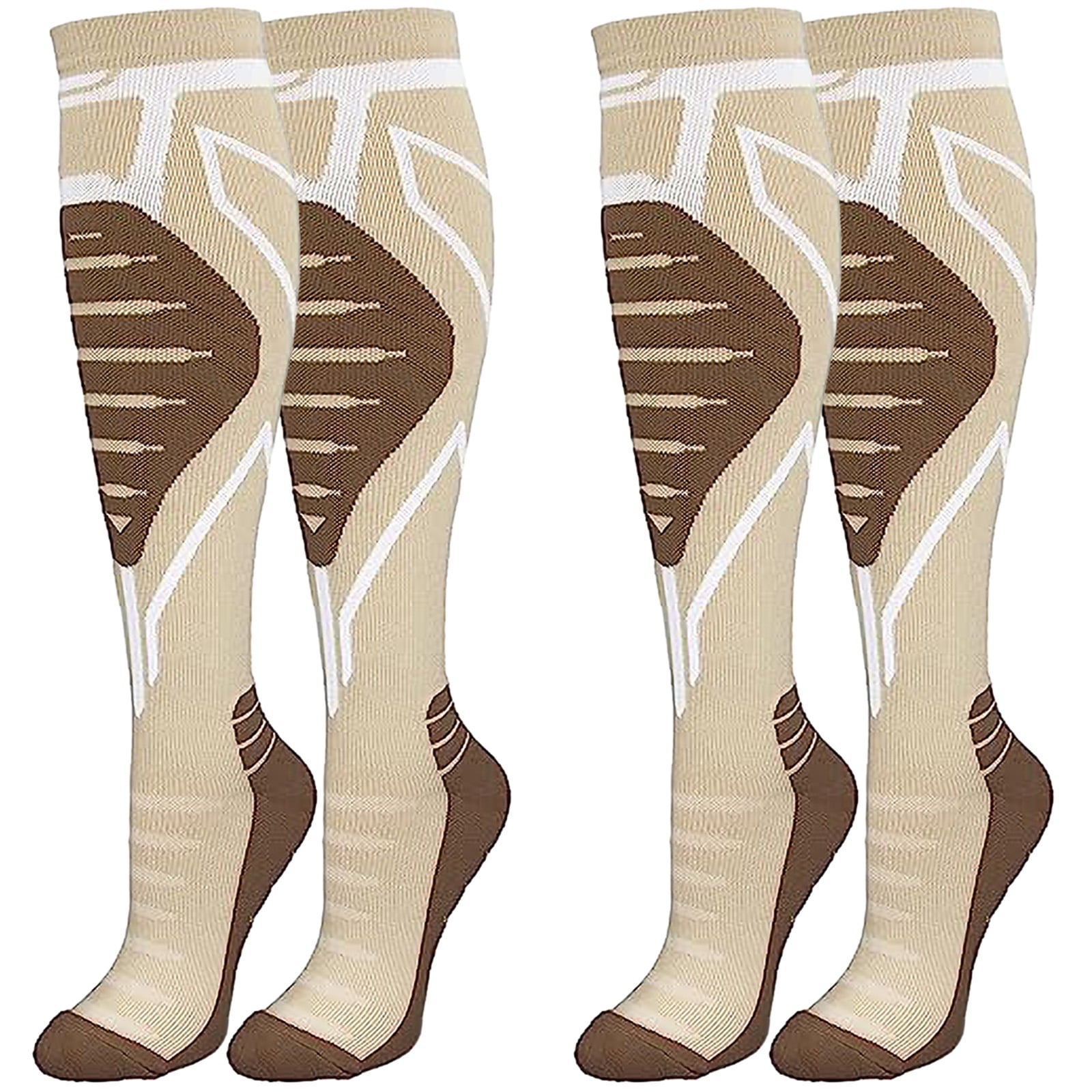 2 Pack Compression Socks for Women 20-30 mmhg Knee High Sport ...