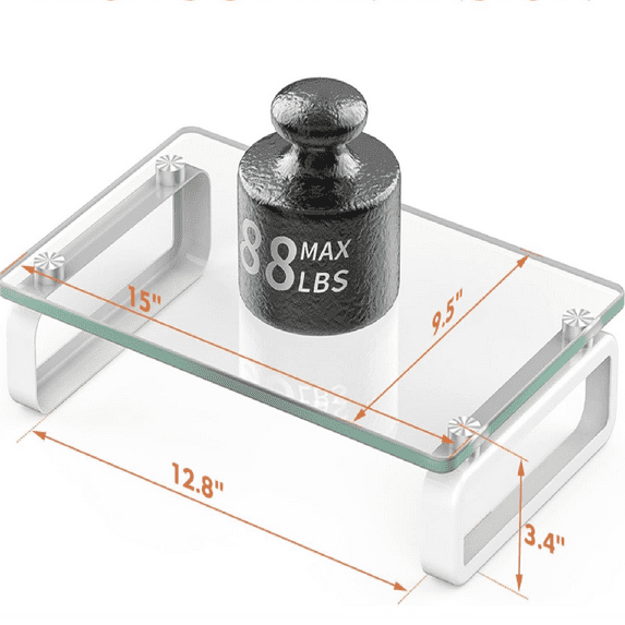 2 Pack Computer Monitor Stand Riser Multi Media Desktop Stand for Flat ...