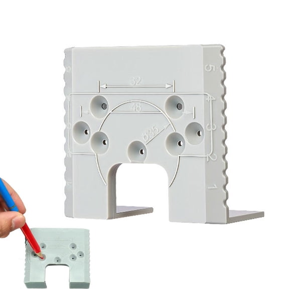 2 Pack Concealed Hinge Jig Punch Locator Drill Guide Cabinet Door Hinge Jig Mounting Jig Concealed Hinge Positioning Ruler Installation Tool for 35mm Straight or Semi-Overlay Hinges