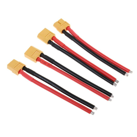 2 Pack Connectors Xt60 Male Males Females 100mm Wire 12awg For Rc Lipo Battery