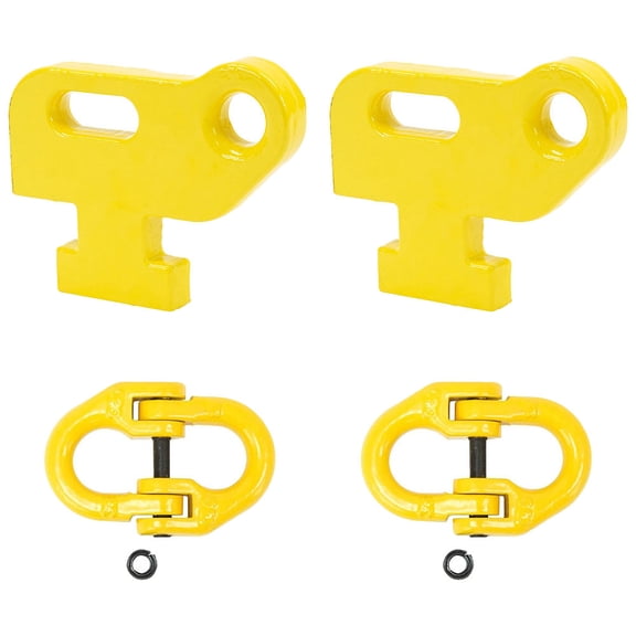 2 Pack Container Chain Bridle Hook Kit with 1/2" G80 Hammerlock Safety Chain Connector Coupling Link for Trailer Trailer & Towing Applications