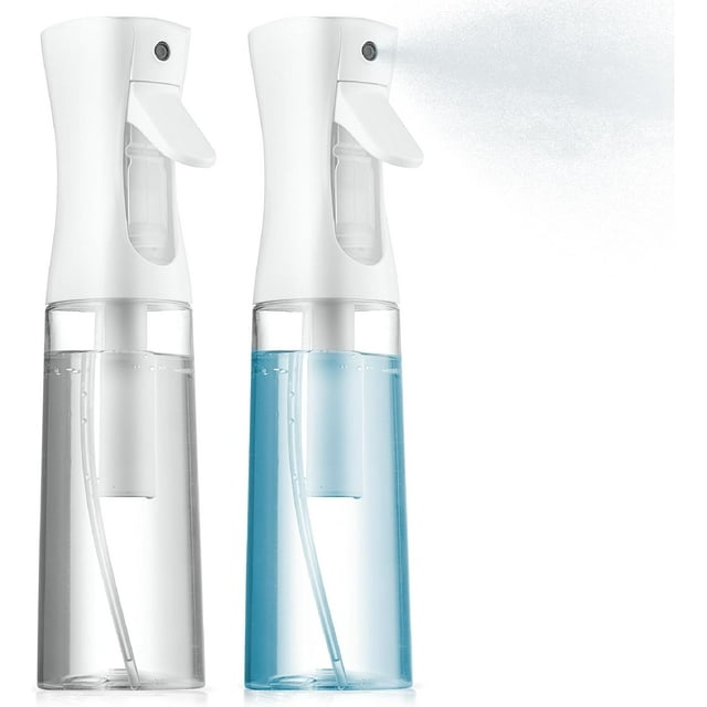 2 Pack Continuous Spray Bottles Ultra Fine Mist Sprayer Water Spray Bottle For Hair Mister